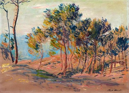 Monet w800 fir trees at varengeville