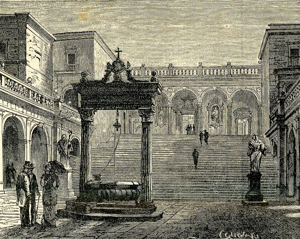 Monastero di Montecassino la gradinata