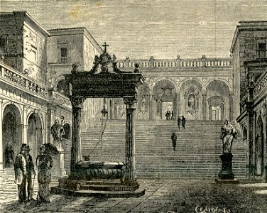 Monastero di Montecassino la gradinata