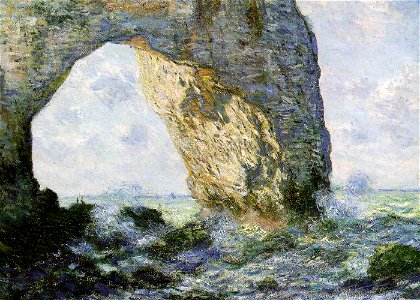 Claude Monet - Rock Arch. Free illustration for personal and commercial use.