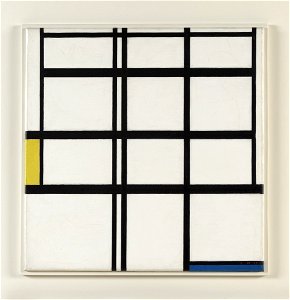 Mondrian - Composition in Yellow, Blue, and White, I, 1937. Free illustration for personal and commercial use.