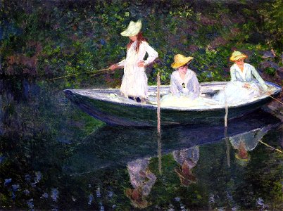 Monet - In der Barke. Free illustration for personal and commercial use.