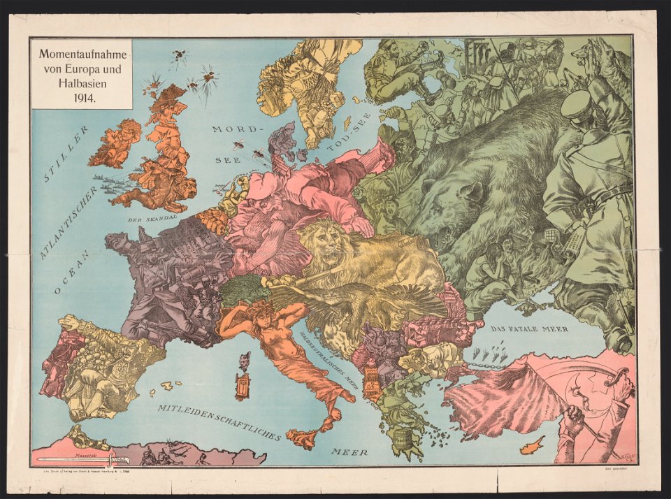 Momentaufnahme von Europa und Halbasien 1914 - W. Kaspar fec. LCCN2014648402