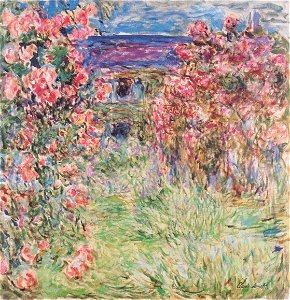 Monet - Das Haus in den Rosen. Free illustration for personal and commercial use.
