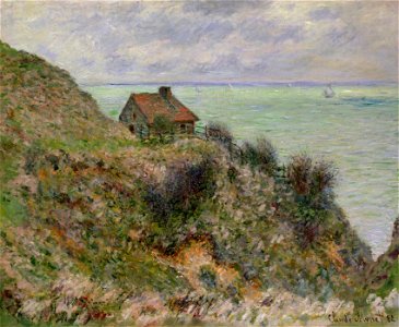 Claude Monet - La Cabane des Douaniers a Pourville (1882)