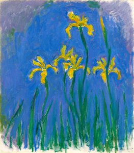Monet - yellow-irises-1917
