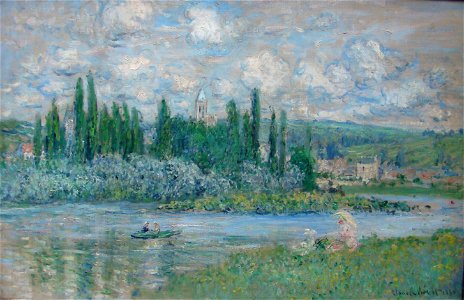 Monet Ansicht von Vetheuil. Free illustration for personal and commercial use.