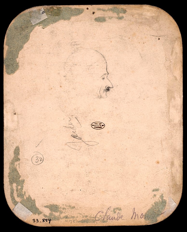 Monet - Sketch of Male Head in Profile (verso), 1855-56, 1933.894