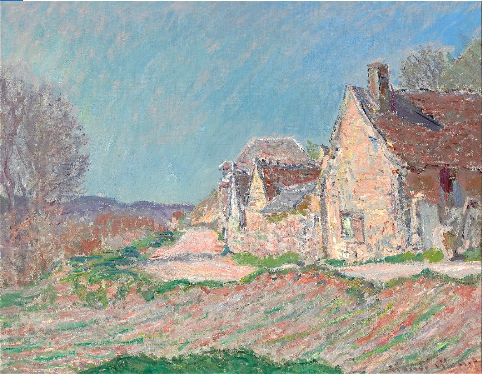 Maisons au bord de la route by Claude Monet, 1885