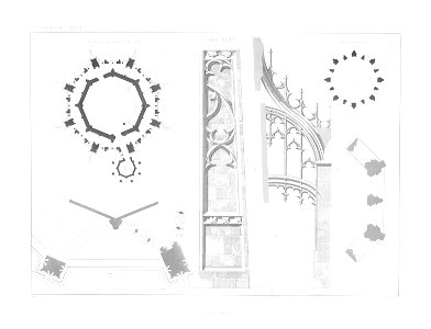 Monografie de la Cathedrale de Chartres - 31 Cloche neuf - details - Gravure