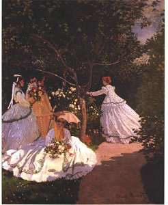 Monet - Frauen im Garten. Free illustration for personal and commercial use.