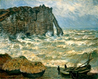 Monet-Mer agitée à Etretat-MBA-Lyon