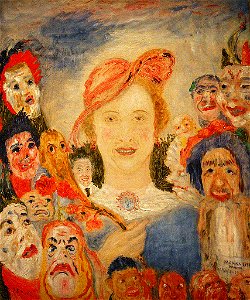 Monna Lisa parmi les masques, 1934, oil on canvas, 60 x 45 cm, Private Collection