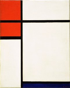 Mondrian - Composition with Red and Blue, 1933. Free illustration for personal and commercial use.