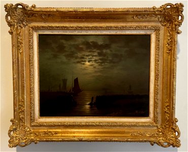 Mondrian - Ships in the moonlight (Q102227357) - framed