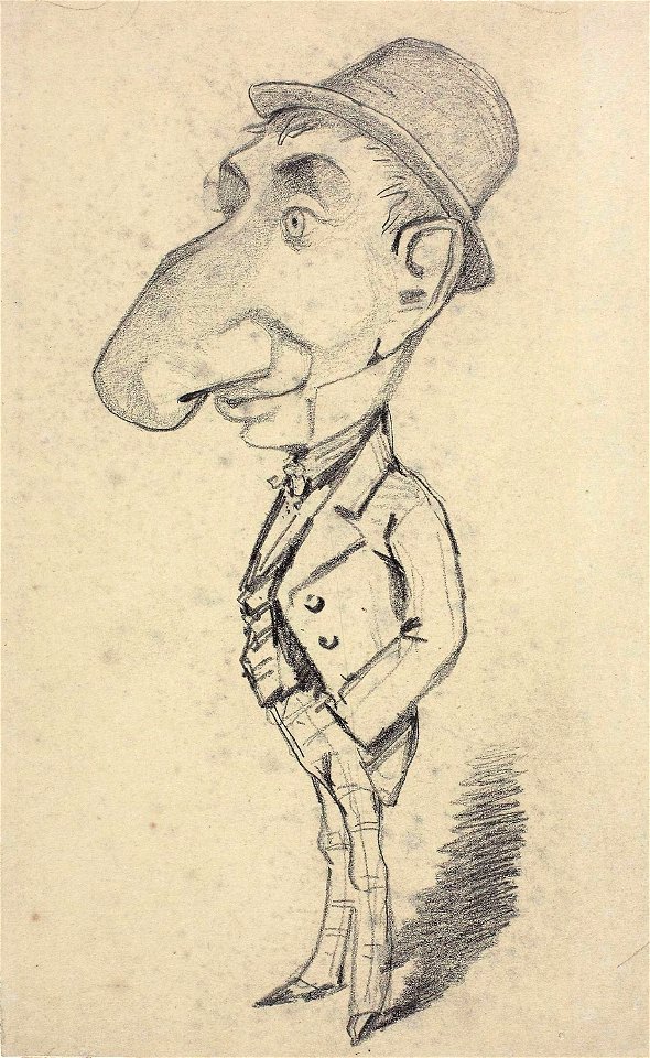 Monet - Caricature of a Man with a Large Nose, 1855-56, 1933.895