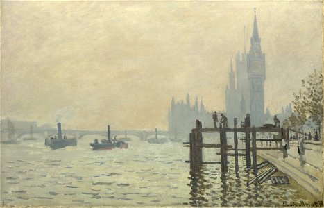 Monet The Thames at Westminster 1871 Westminster. Free illustration for personal and commercial use.
