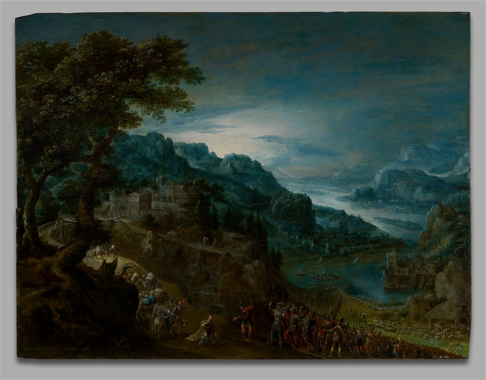 Marten van Valckenborch - The Reconciliation of Jacob and Esau - ILE1989.15.1 - Yale University Art Gallery