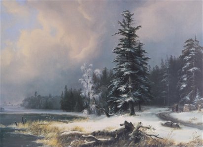Markus Pernhart - Winterlandschaft mit See I