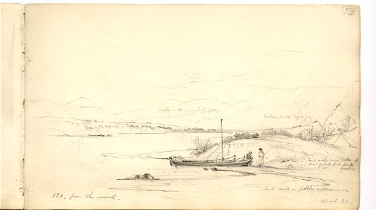 Martens, -Santa Cruz River-, 120 -miles- from the mouth (image 13, page 9r)