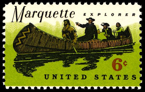 Marquette explorer 1968 U.S. stamp.1