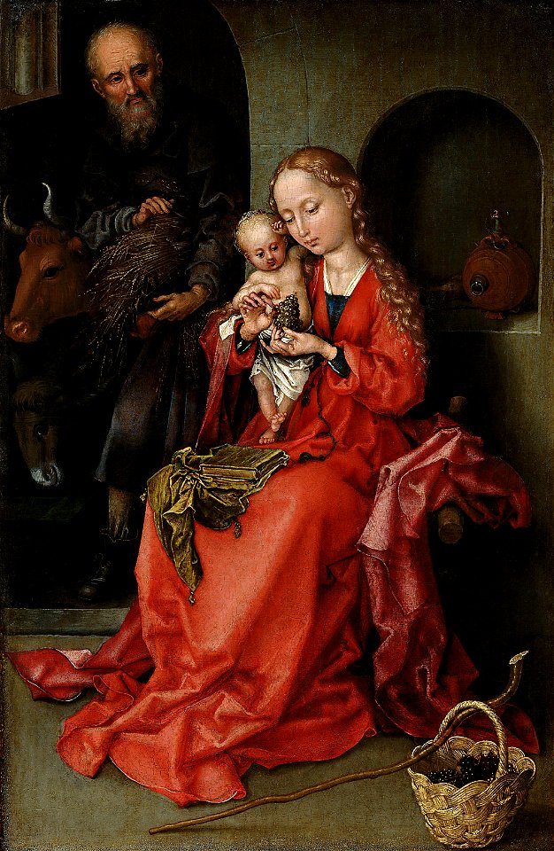 Martin Schongauer, , Kunsthistorisches Museum Wien, Gemäldegalerie - Heilige Familie - GG 843 - Kunsthistorisches Museum