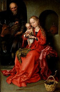 Martin Schongauer, , Kunsthistorisches Museum Wien, Gemäldegalerie - Heilige Familie - GG 843 - Kunsthistorisches Museum