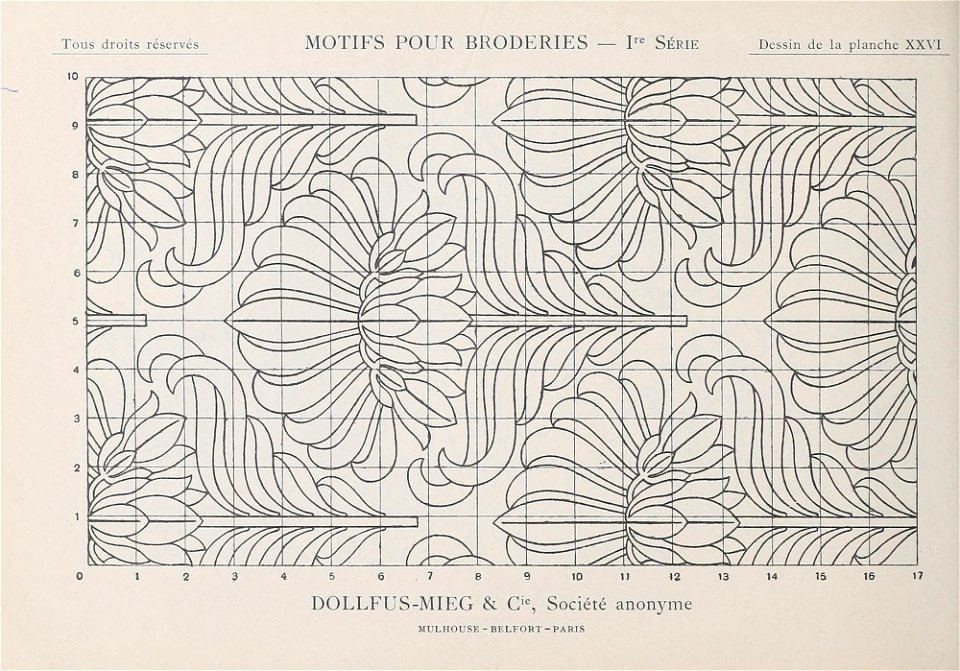 Motifs pour Broderies - 1re série - Planche 26 Dessin