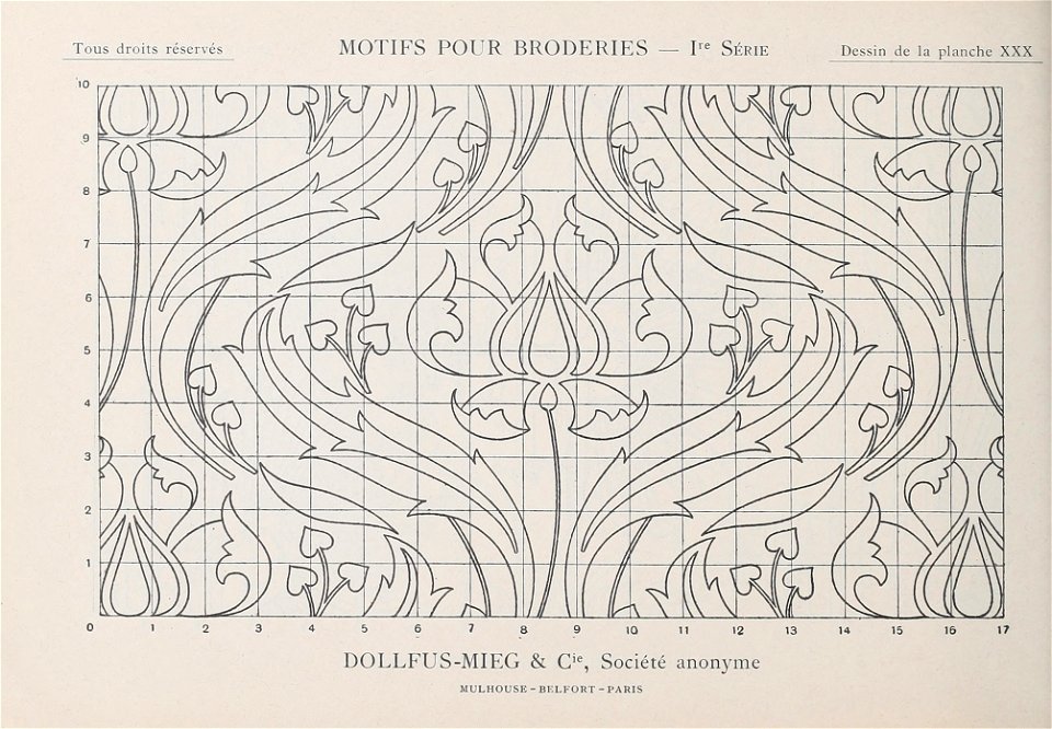 Motifs pour Broderies - 1re série - Planche 30 Dessin