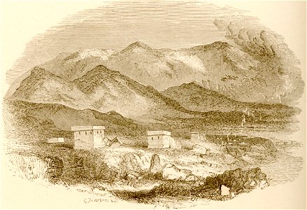 Mount Cithaeron and Tombs at Platea - Wordsworth Christopher - 1882. Free illustration for personal and commercial use.