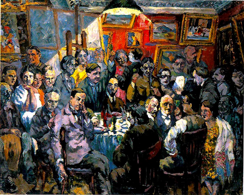 Moscow Artists by Aristarkh Lentulov (1927)