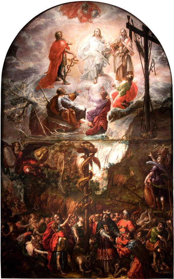 Moses and the Brazen Serpent and the Transfiguration of Jesus (Cristóbal de Villalpando)
