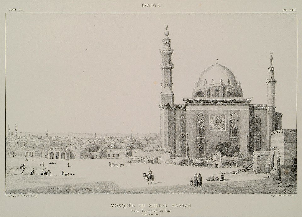 Mosquée du Sultan Hassan Place Roumeïleh au Caire - Rey Etienne - 1867