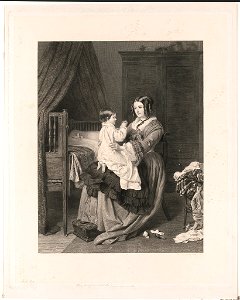 Mother & child at bedtime) - painted by W.P. Frith, R.A. ; etched by Lumb Stocks, A.R.A LCCN2012648910