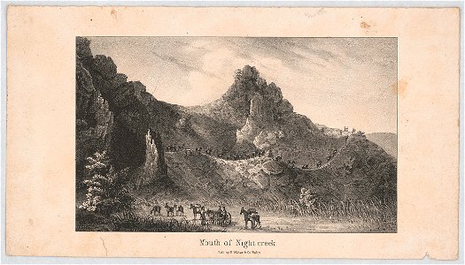 Mouth of Night creek - lith. by E. Weber & Co. Balto. LCCN2014649052