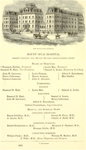 Mount Sinai Hospital, New York City, Valentine's Manual