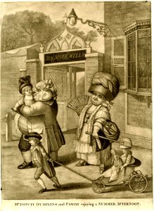 Mr Deputy Dumpling and Family enjoying a Summer Afternoon (BM 1873,0712.915)