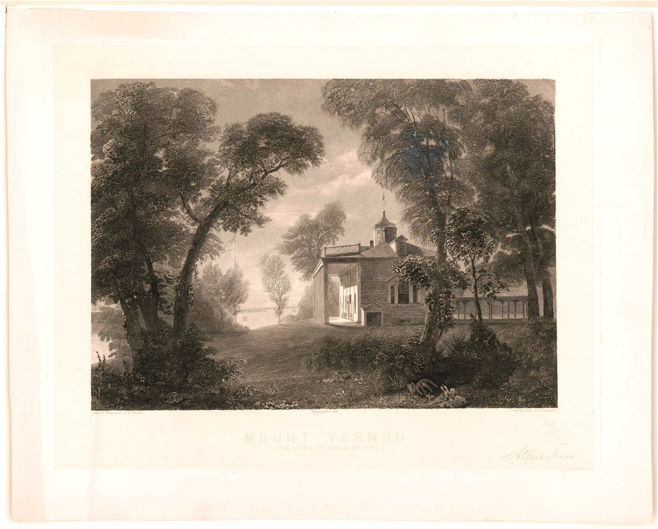 Mount Vernon. The home of Washington - John G. Chapman N.A. painter ; Alfred Jones N.A. engraver. LCCN2004670686