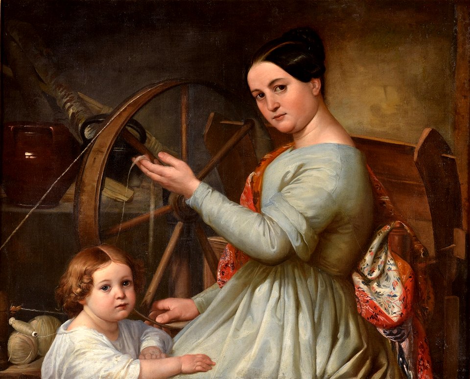 Mother and child Italian 19c