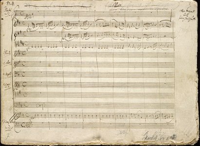 Mozart - Piano Concerto No. 26 - Opening Page of the Autograph Manuscript