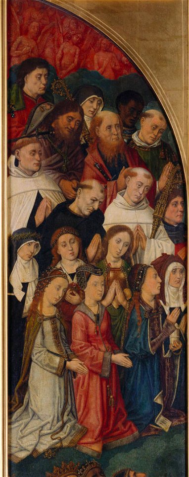 Master of 1499 - Triptych, The Coronation of the Virgin - RCIN 404758 - Royal Collection (cropped)