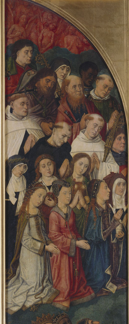 Master of 1499 - Triptych, The Coronation of the Virgin - RCIN 404758 - Royal Collection (cropped)