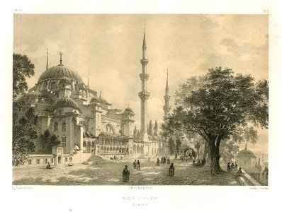 Mosquée de Soliman Constantinople - Flandin Eugène - 1853