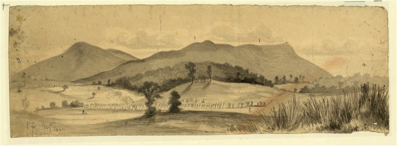 Massanutten Mountain, near Strasburg, Va., looking S.W. - EF. LCCN2004661875