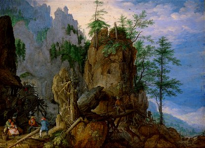 Mountainous Landscape with Woodcutters by Roelant Savery Kunsthistorisches Museum GG 957