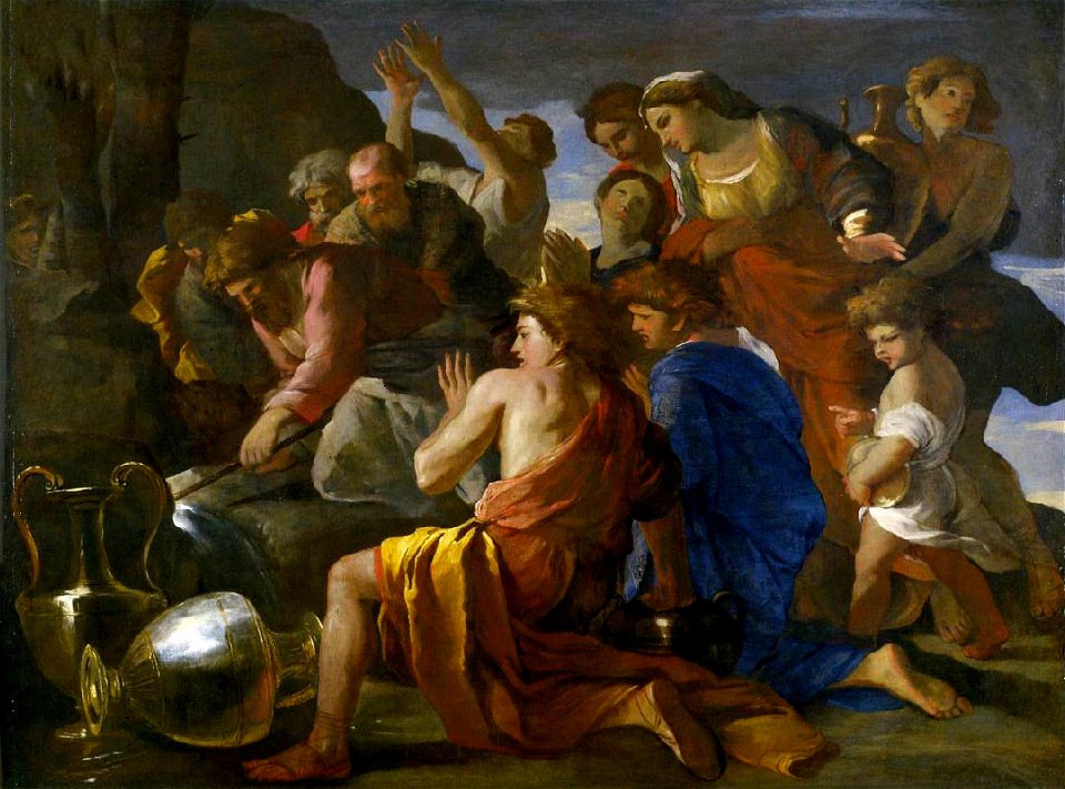 Moïse adoucissant les eaux de Marah - Poussin - BaltimoreMA
