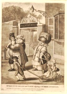 Mr Deputy Dumpling and Family enjoying a Summer Afternoon (BM 1880,1113.4803)