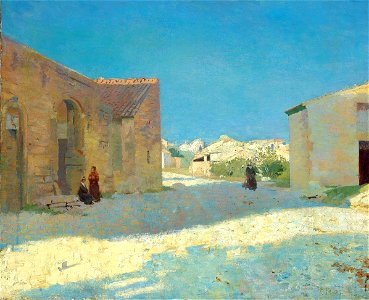 Christian Mourier-Petersen - Landsbygade i Provence. Eftermiddag