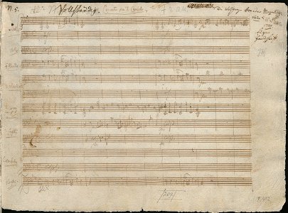 Mozart - Piano Concerto No. 22 - Opening Page of the Autograph Manuscript