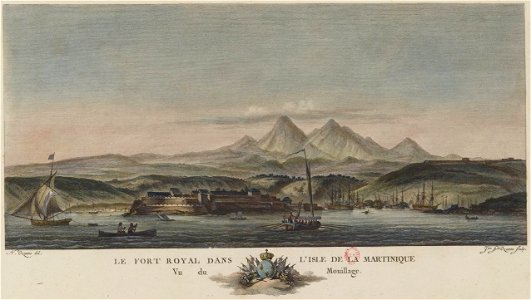 Mouillage de Fort-Royal à la Martinique en 1776